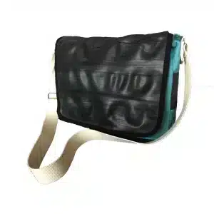 Recycled Inner Tube and Canvas Courier Bag