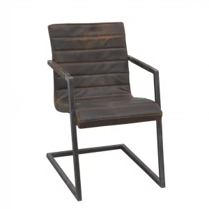 Ribbed Buffalo Leather Chair