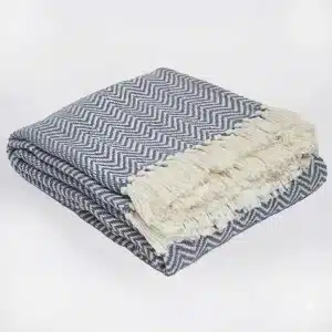 Weaver Green Herringbone Blanket Navy