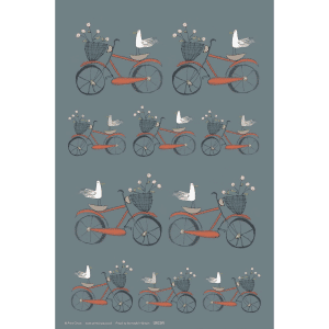 Bird on Bike Gift Wrap