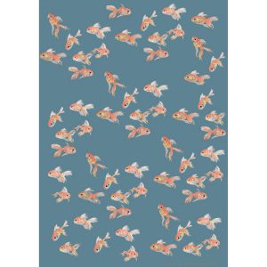 Goldfish Glint Gift Wrap